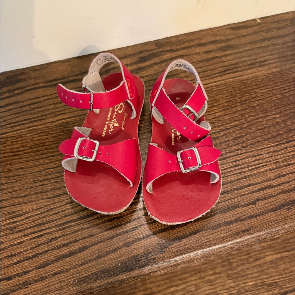 Bright Red Kids Sandals